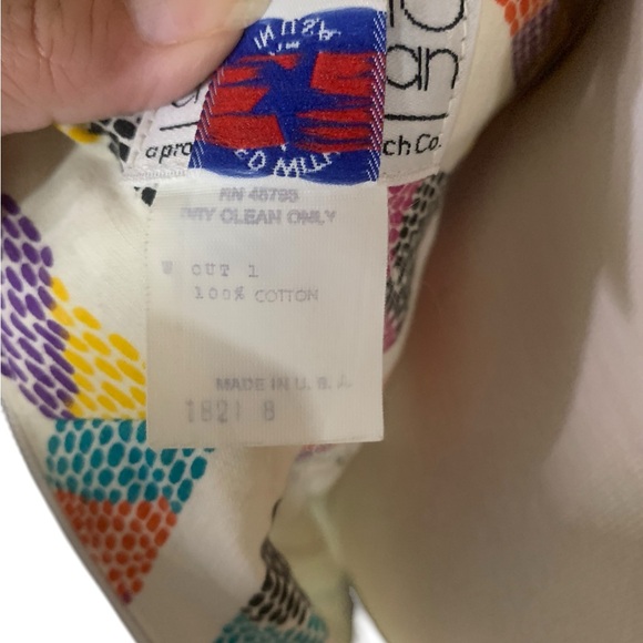 Vintage 80’s Barboglio Cristina and Jan abstract striped multicolor dress sz 8 - Picture 8 of 10